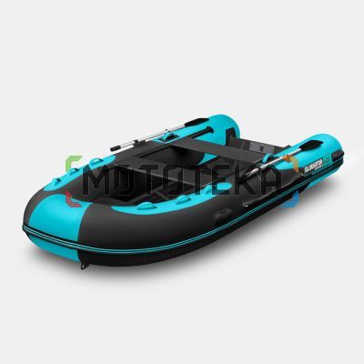 Лодка RIB GLADIATOR (Гладиатор) AL 420 чёрный/бирюзовый (СПб)