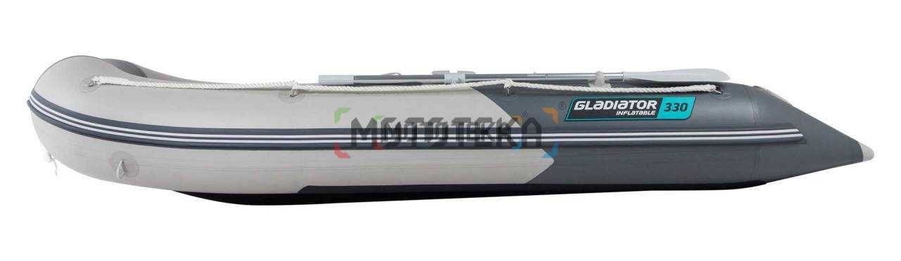 Лодка ПВХ GLADIATOR (Гладиатор) B 330 AL светло-серый/тёмно-серый
