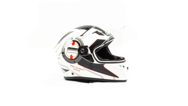 Шлем мото интеграл GTX 578 (XL) #4 WHITE/BLACK/RED | Мототека