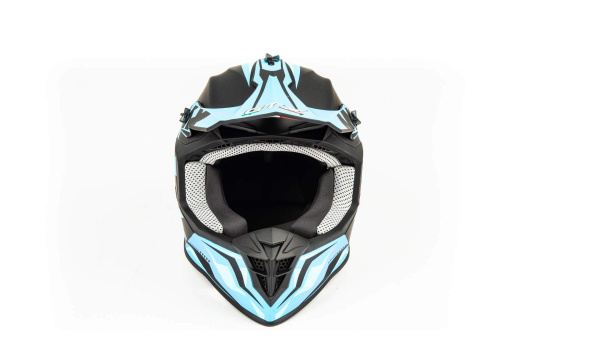 Шлем мото кроссовый GTX 633 (M) #4 BLACK/BLUE | Мототека