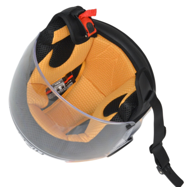 Шлем мото открытый HIZER (Хайзер) J511 №1 yellow/black (M) | Мототека
